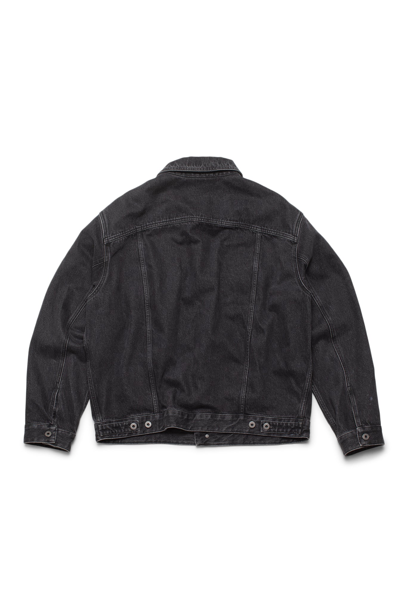 Valentino  Oversized Logo-Print Denim Jacket Black