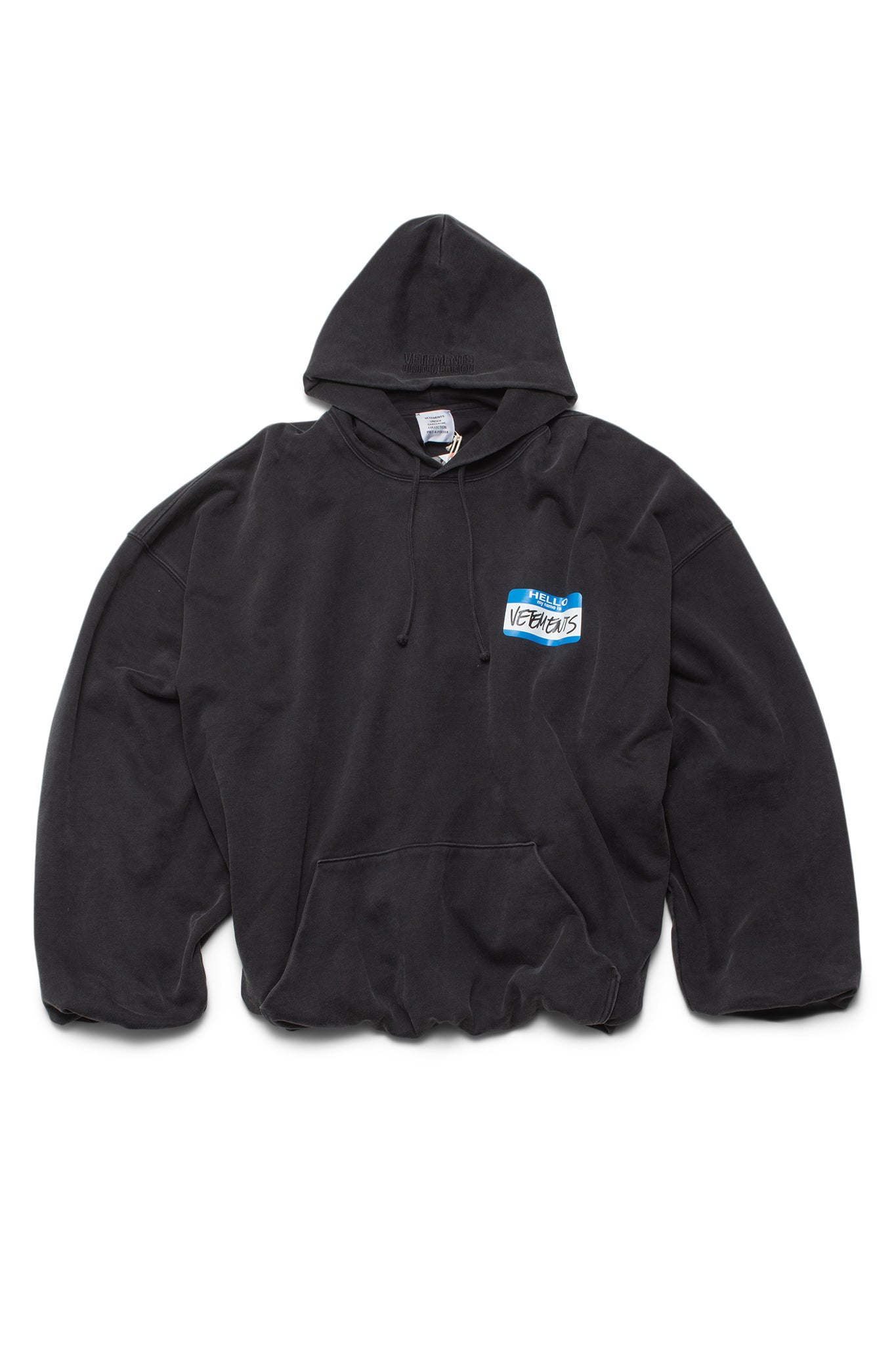 Vetements Black 'My Name Is Vetements' Hoodie