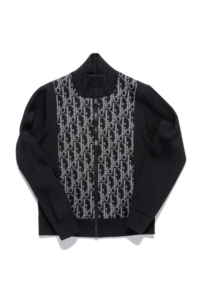 Dior Oblique Jacquard Monogram Zip Up Knit - Xia Office