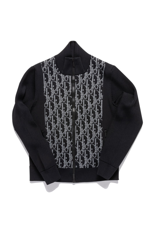 Dior Oblique Jacquard Monogram Zip Up Knit - Xia Office