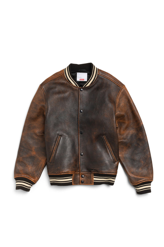 Supreme Painted Leather Varsity Jacket