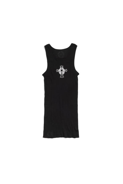 Chrome Hearts Black Hairy Cross Tank Top