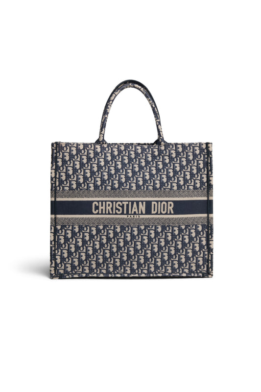 Dior Oblique Medium Book Tote Blue