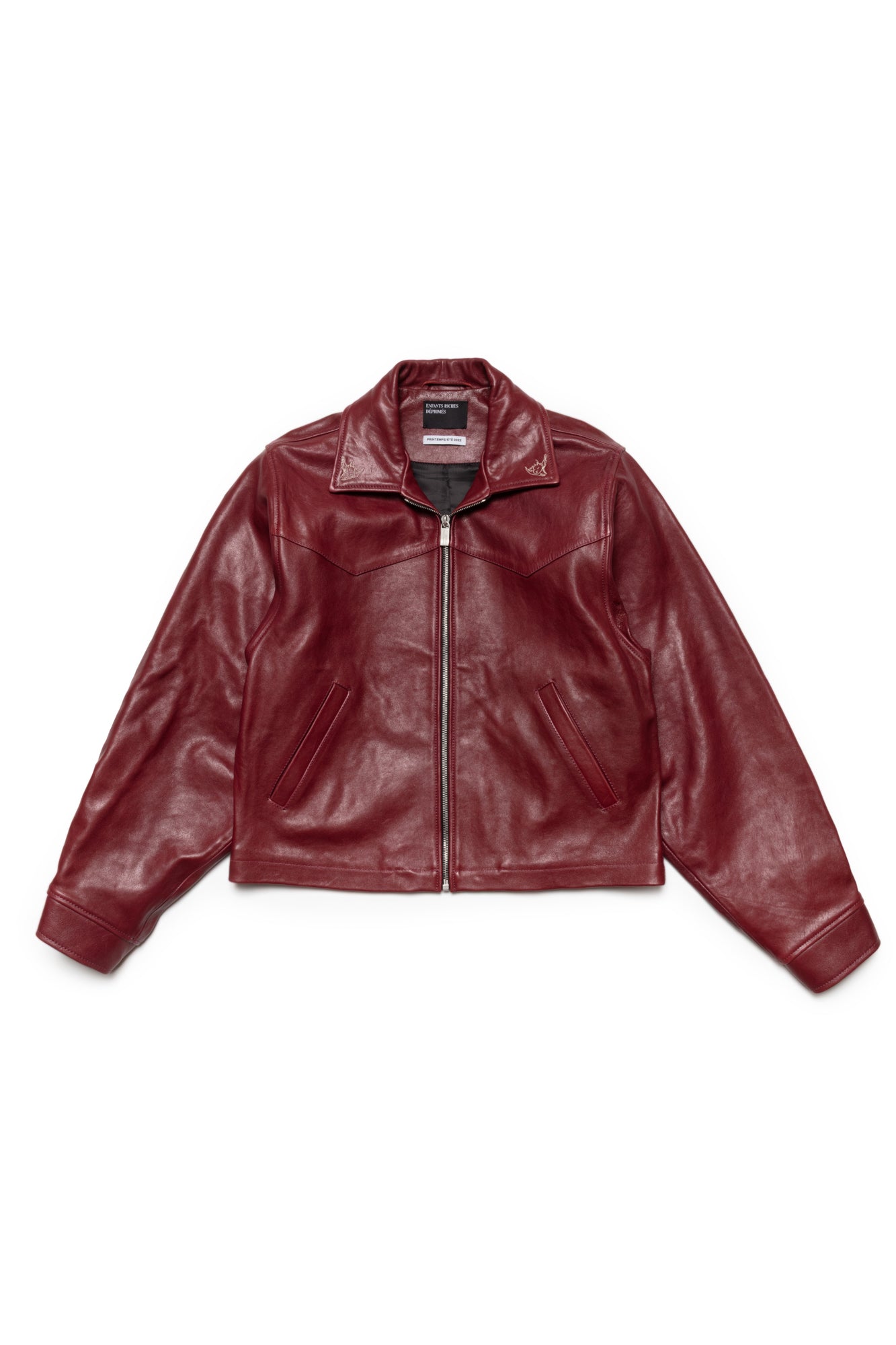 Enfants Riches Déprimés Burgundy Principe de l'Amour Western Leather Jacket