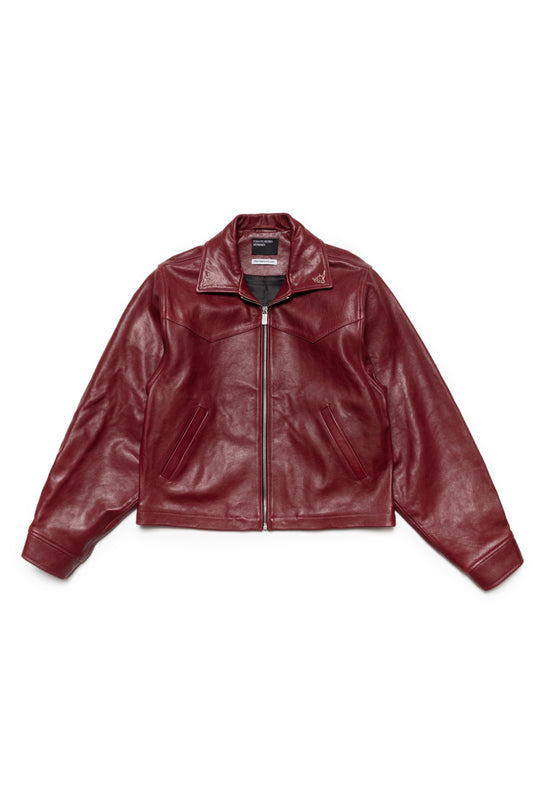 Enfants Riches Déprimés Burgundy Principe de l'Amour Western Leather Jacket
