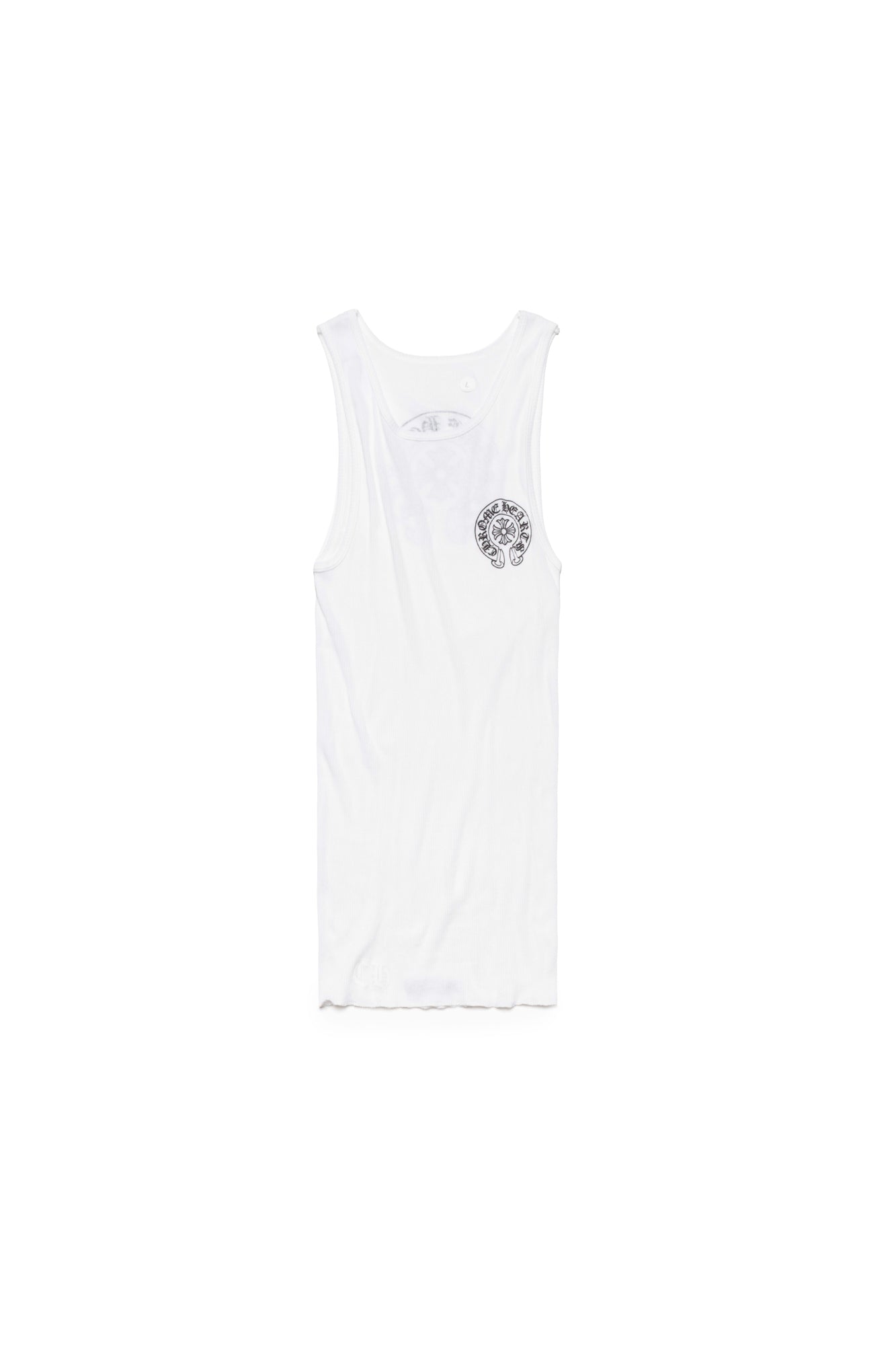 Chrome Hearts Horseshoe Logo White Tank Top/Dress