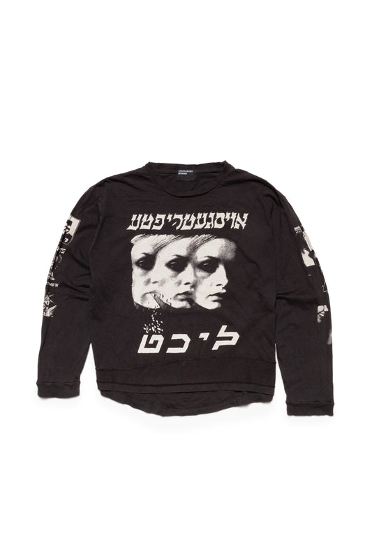 Enfants Riches Déprimés Eulogy Long Sleeve T-shirt in Faded Black