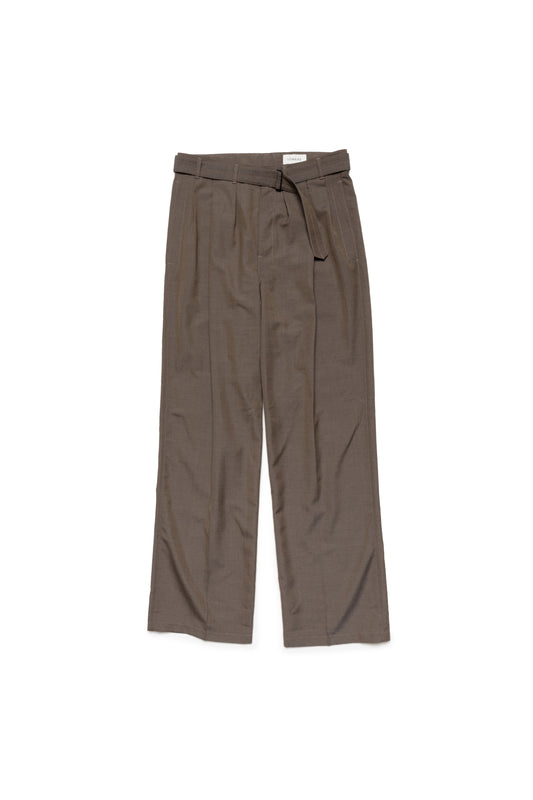 Lemaire Brown Belted Pleated Trousers