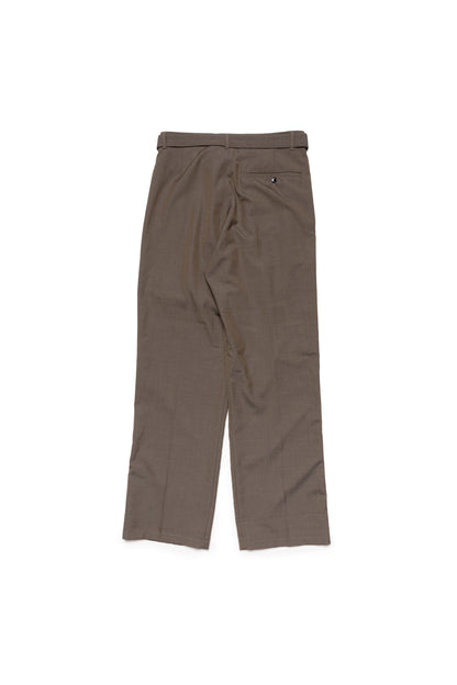 Lemaire Brown Belted Pleated Trousers