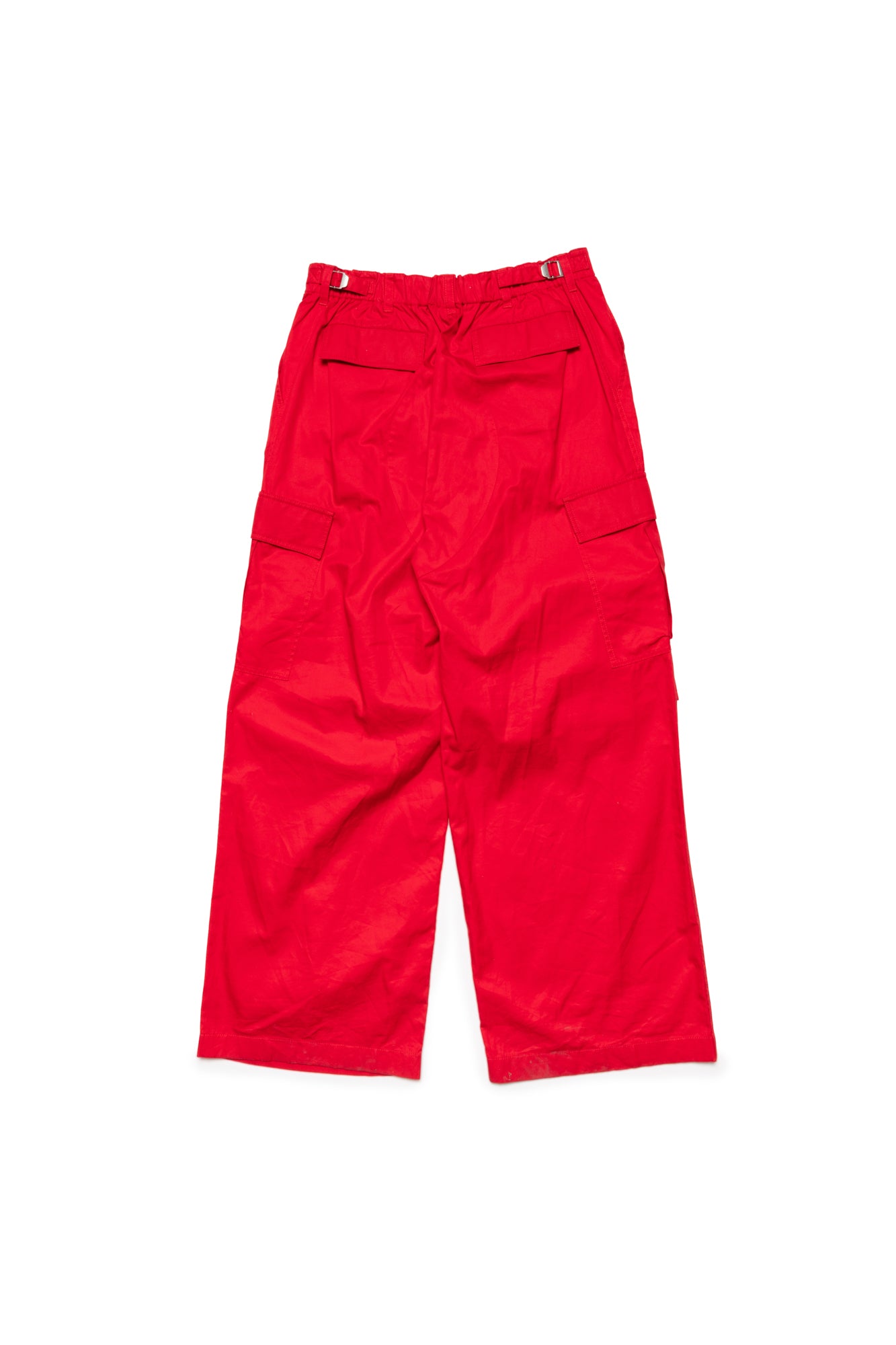 Balenciaga SS21 Oversized Red Soft Cargos