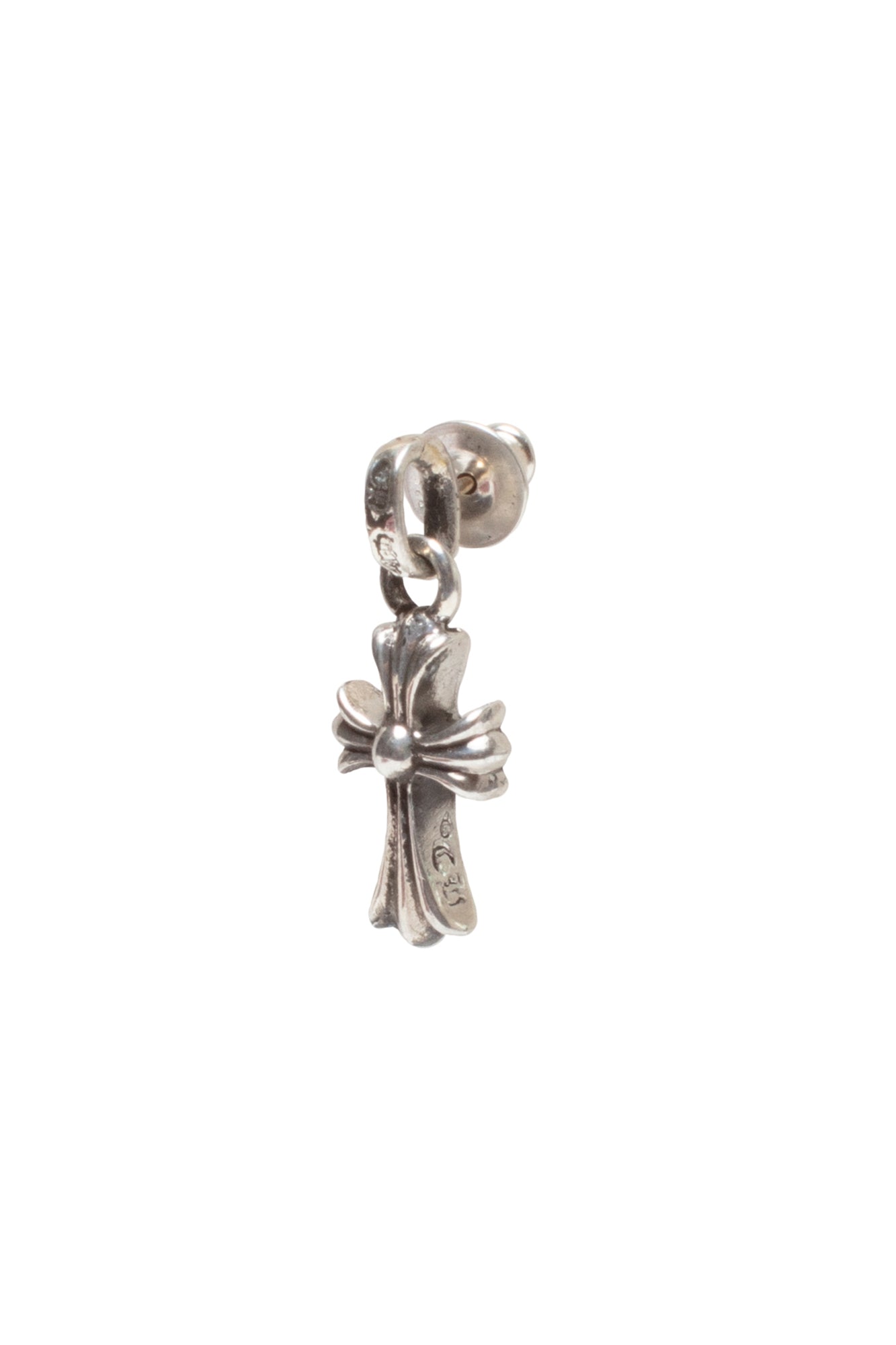 Chrome Hearts Silver Medium Baby Fat Drop Earring