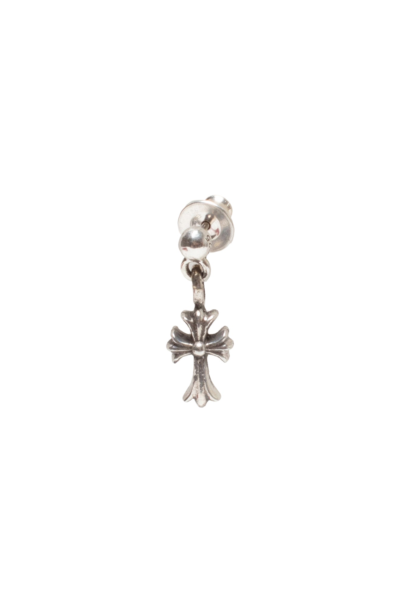 Chrome Hearts Silver Small Baby Fat Drop Earring