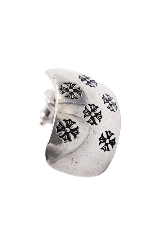 Chrome Hearts CH Plus Bent Silver Earring