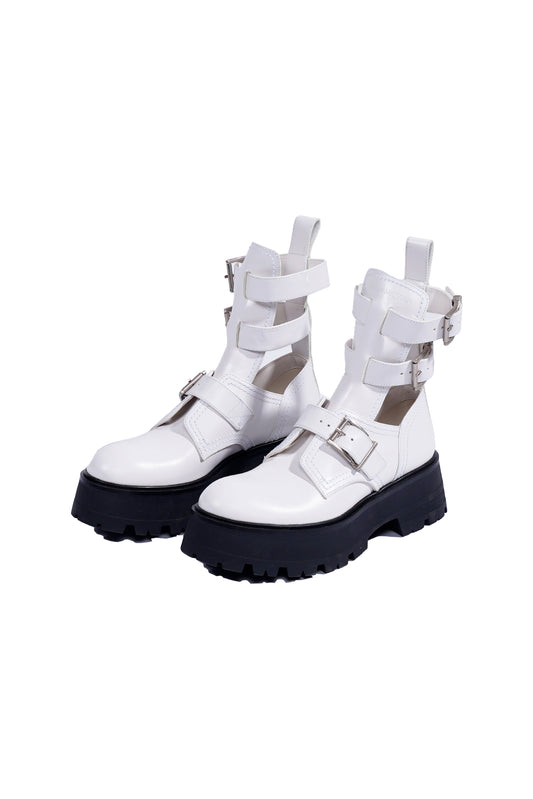 Alexander McQueen Leather Combat Boots