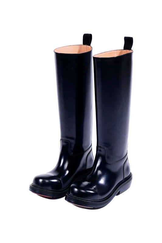 Bottega Veneta Leather Tall Fireman Boots