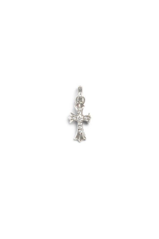 Chrome Hearts Silver with Diamond Baby Fat Pendant