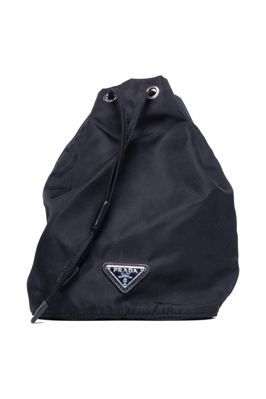 Prada Drawstring Bucket Pouch - Xia Office