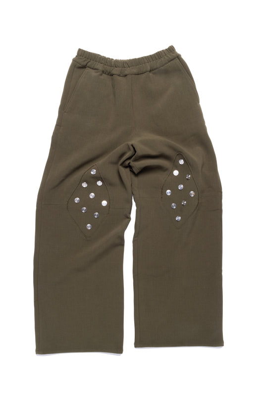Namacheko Wide Leg Azor Moss Green Trousers - Xia Office